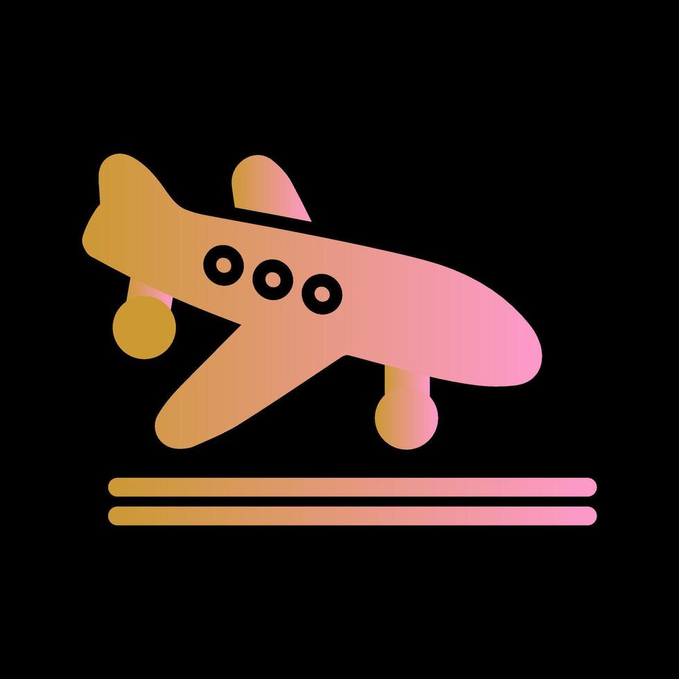 icono de vector de aterrizaje de vuelo