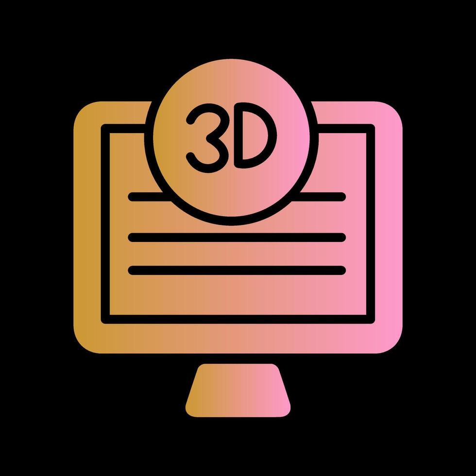 3D Quality Screen Vector Icon