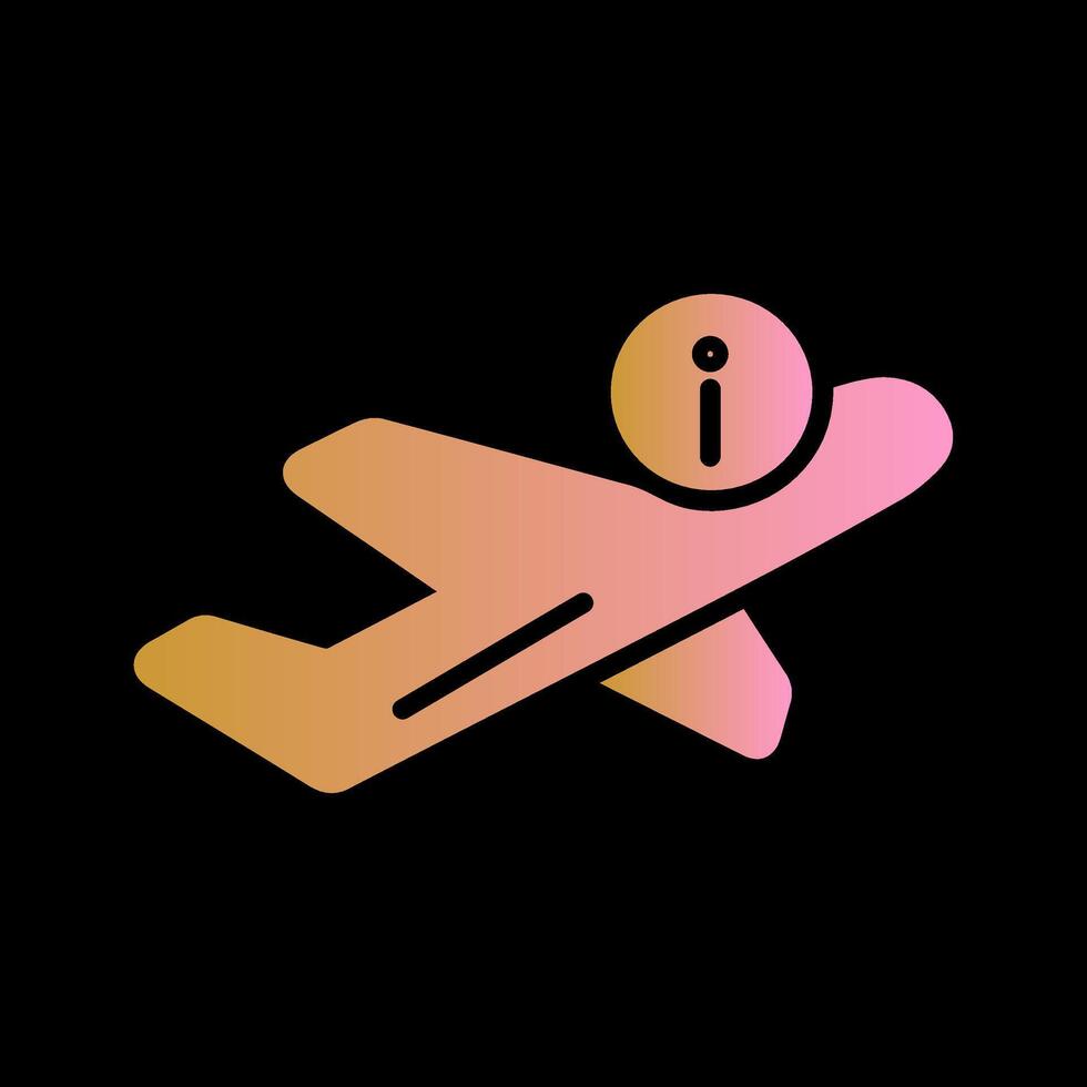 icono de vector de información de vuelo