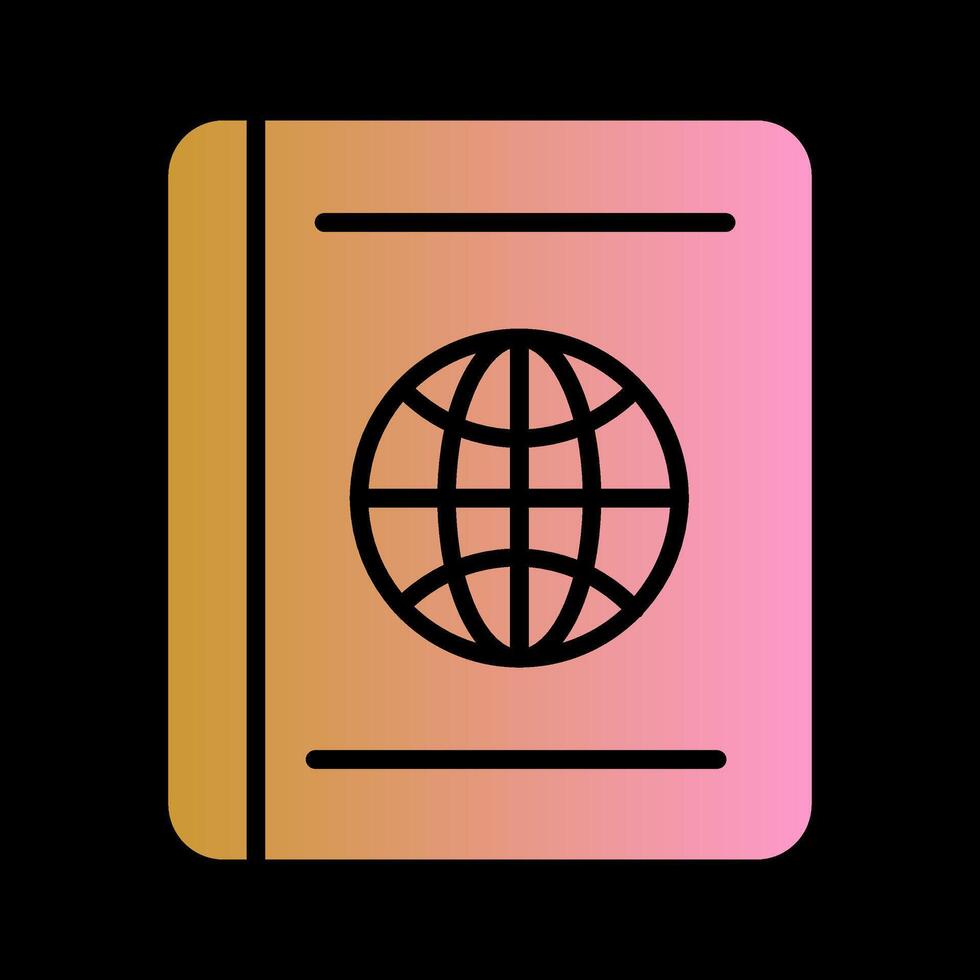 icono de vector de pasaporte