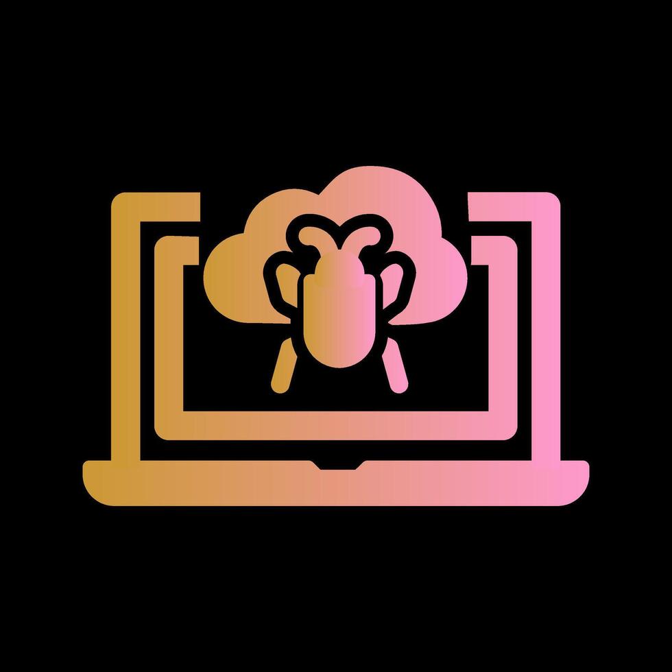 Bug Cloud Vector Icon