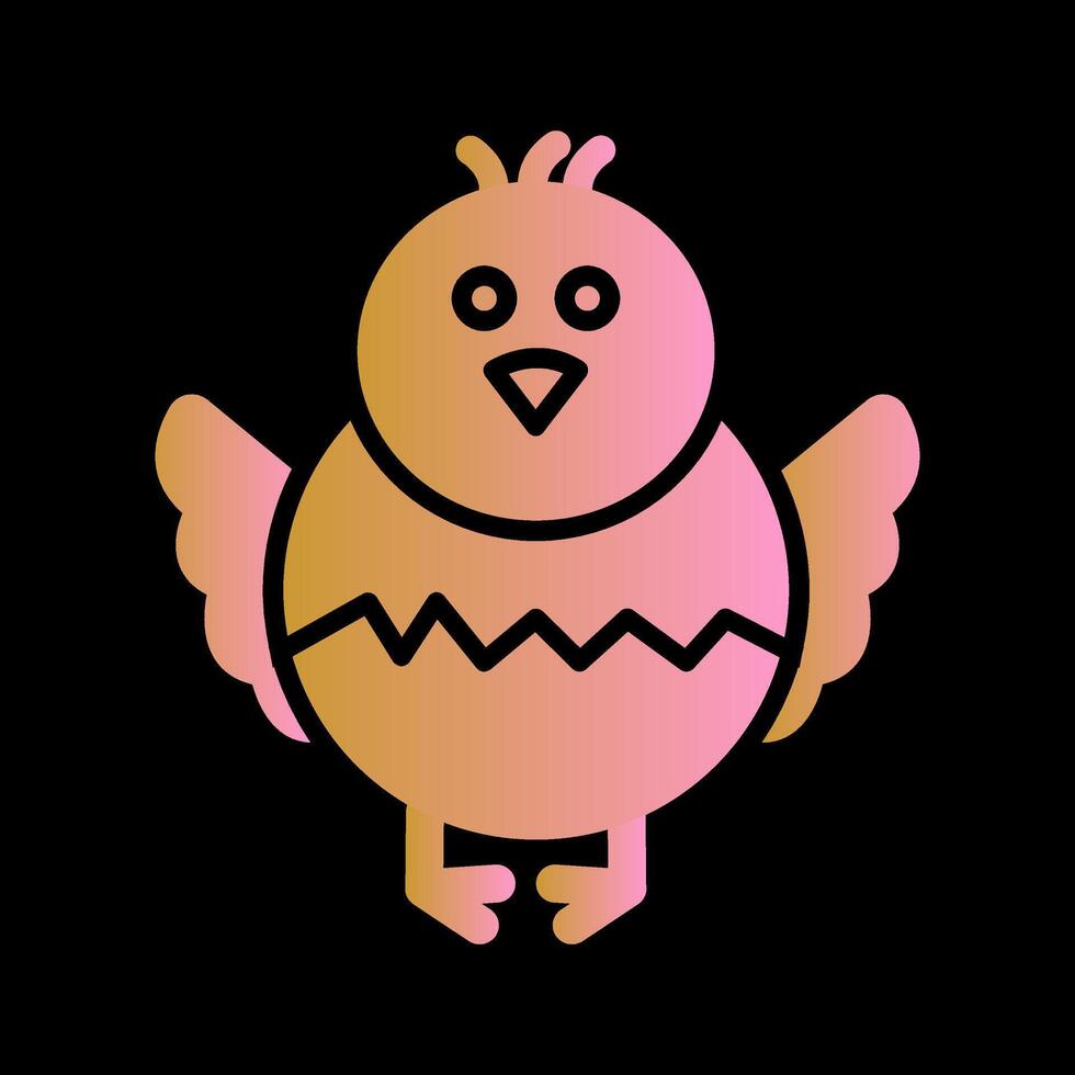 icono de vector de pollito