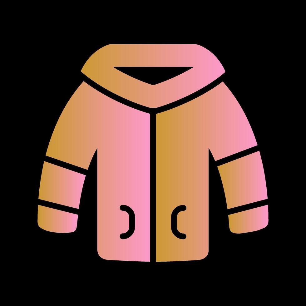 icono de vector de chaqueta de invierno