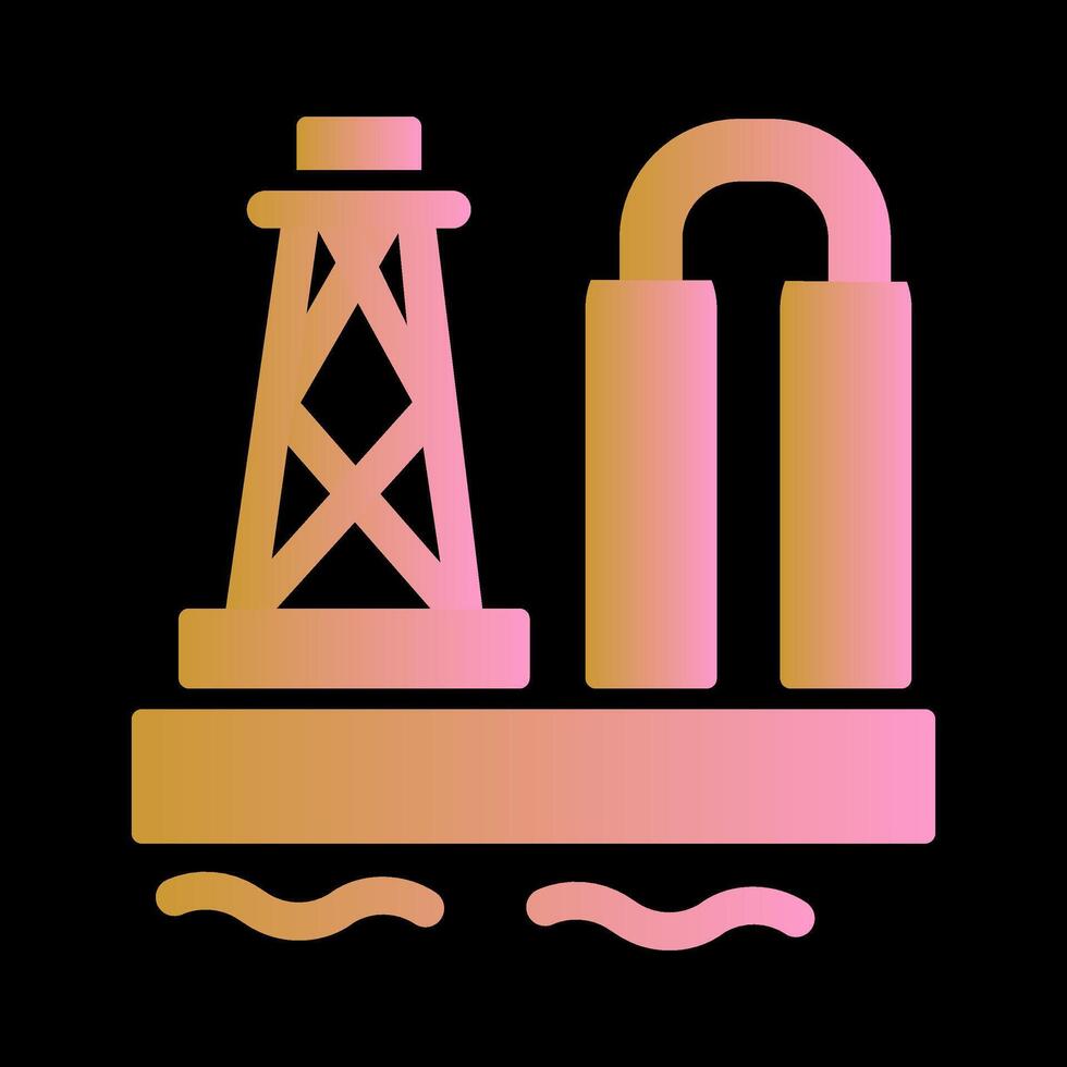 Oil Platform Vector Icon