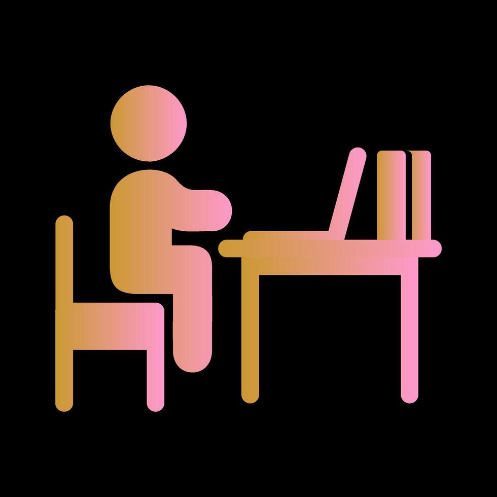 Studying Desk Vector Icon