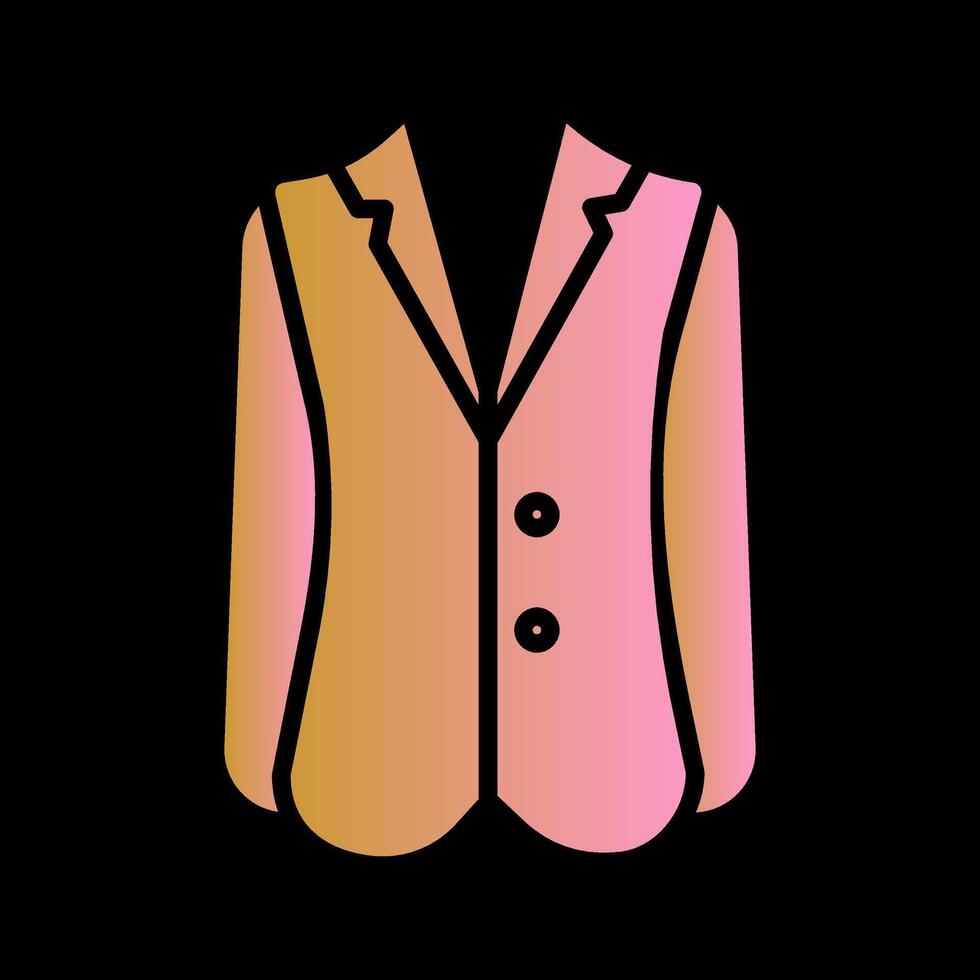 icono de vector de traje