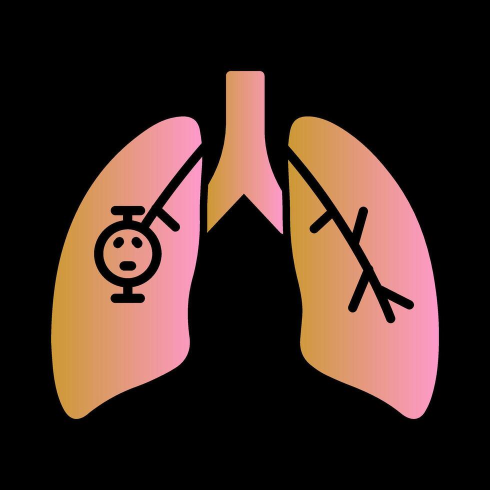 Lung Cancer Vector Icon