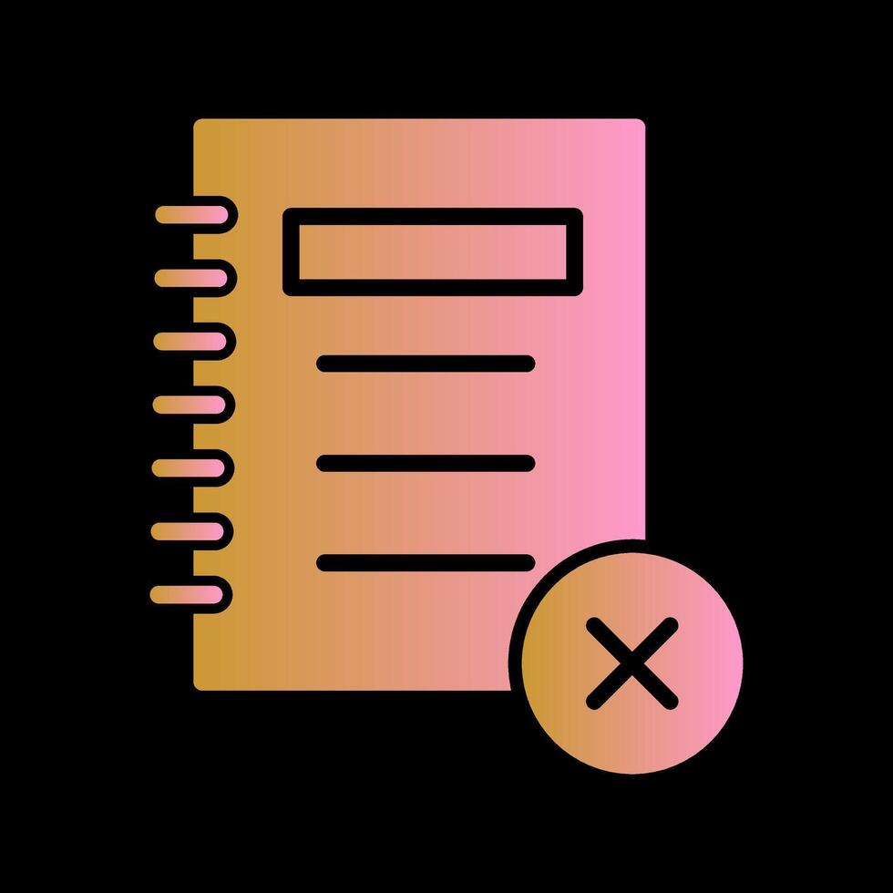 icono de vector de notas sin marcar