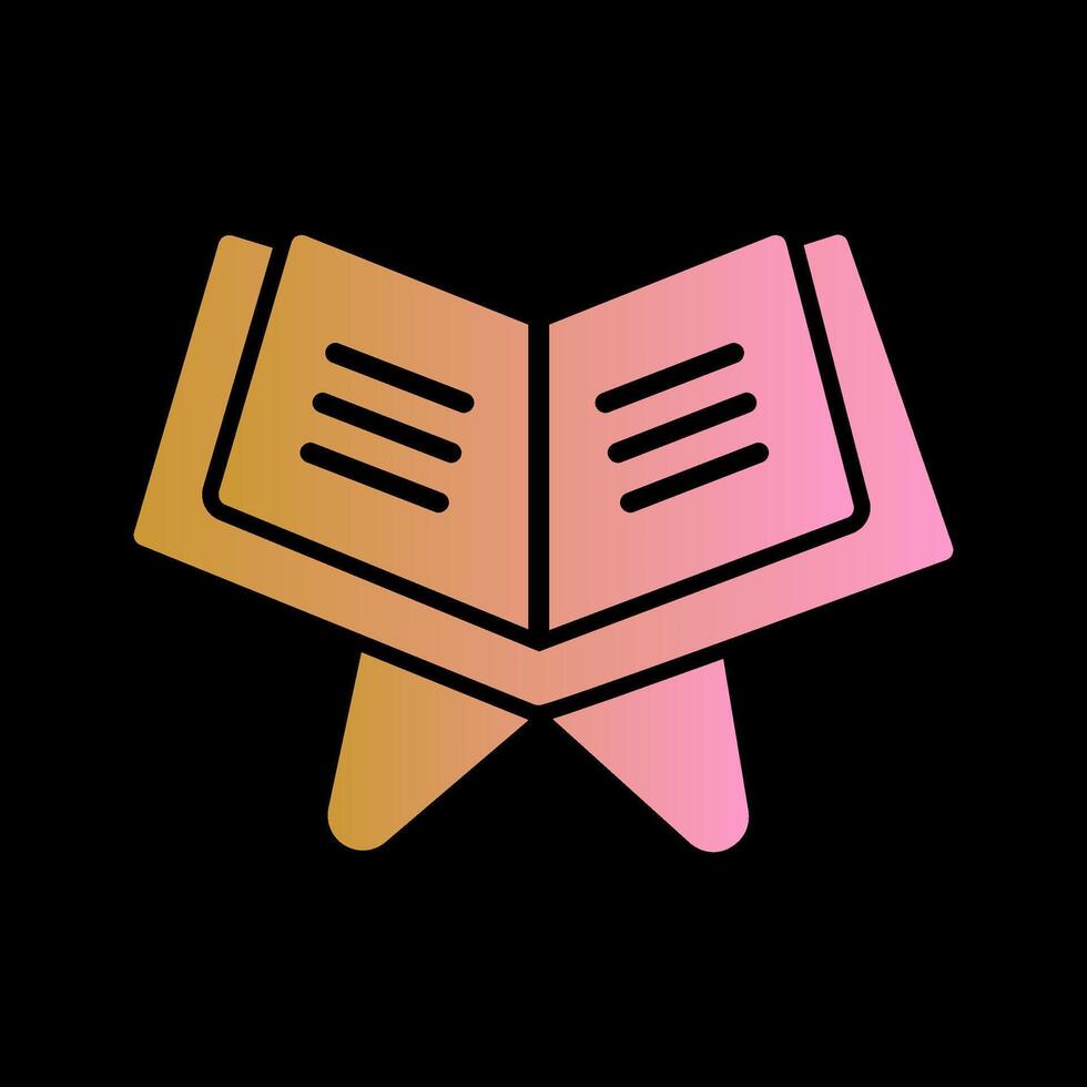 Reading Holy Book Vector Icon