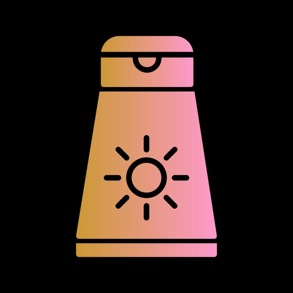 icono de vector de crema solar