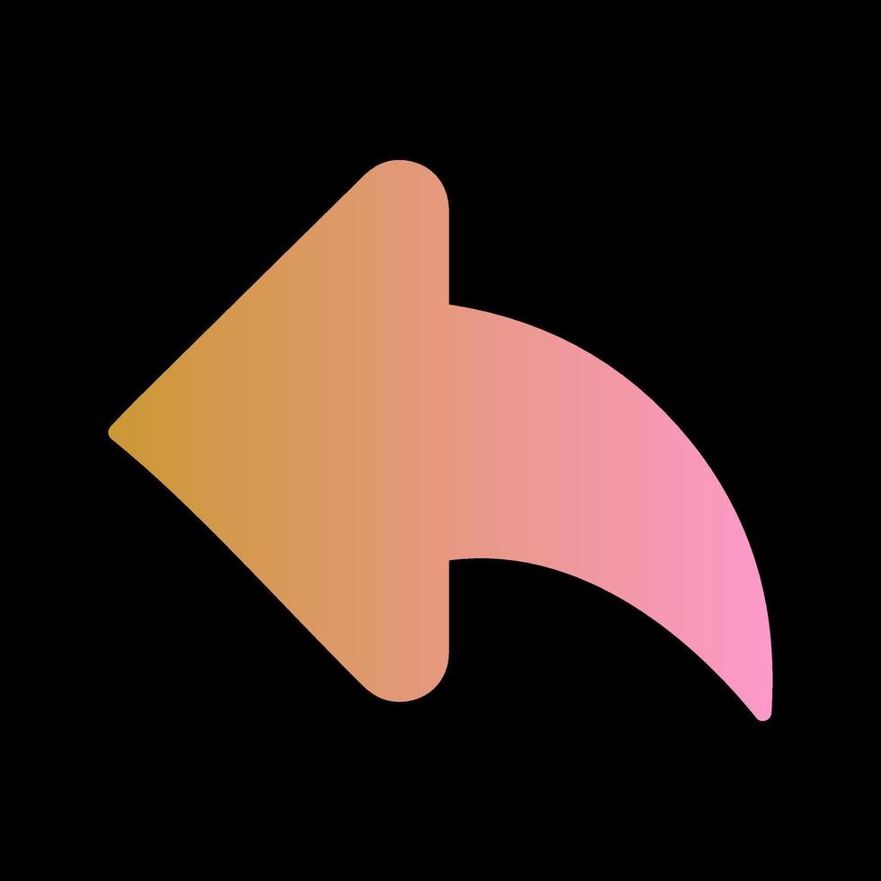 Left Back Arrow Vector Icon