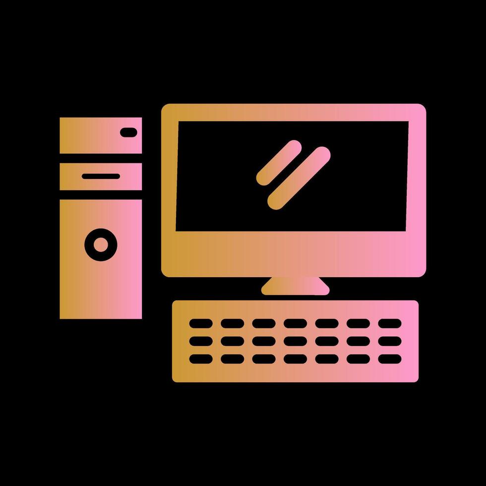 icono de vector de computadora