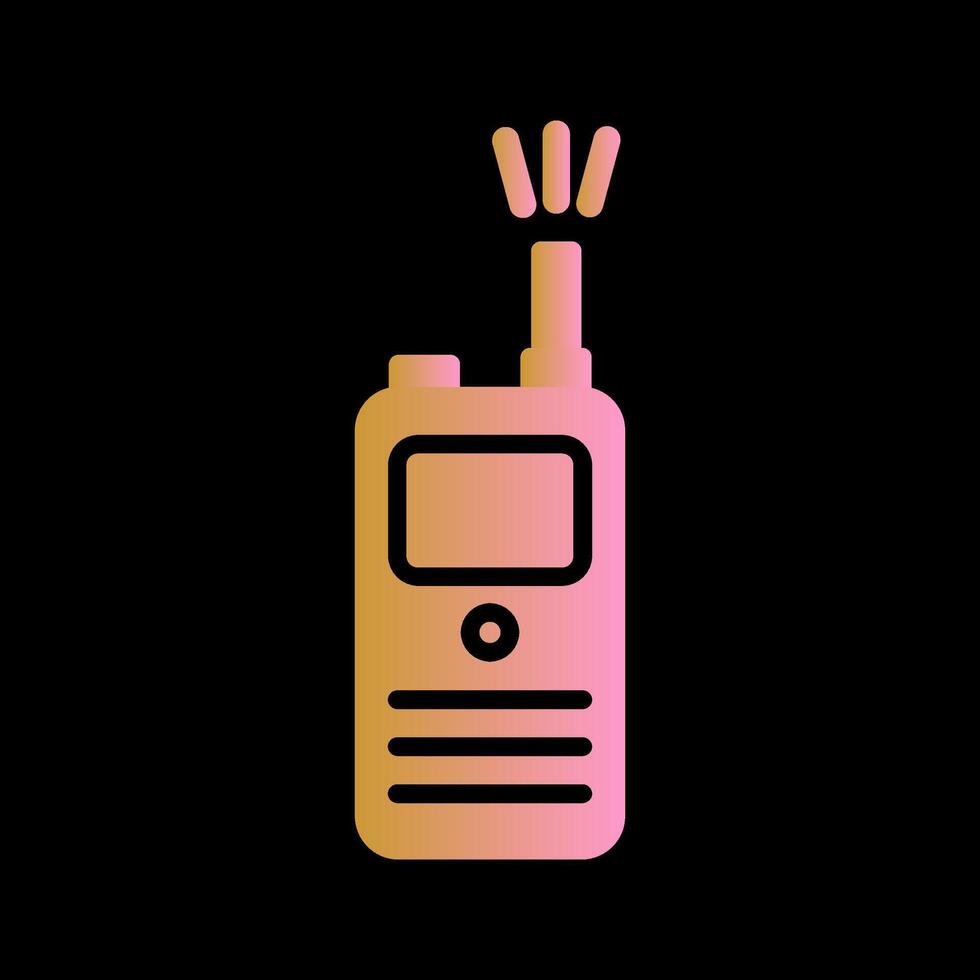 icono de vector de walkie-talkie