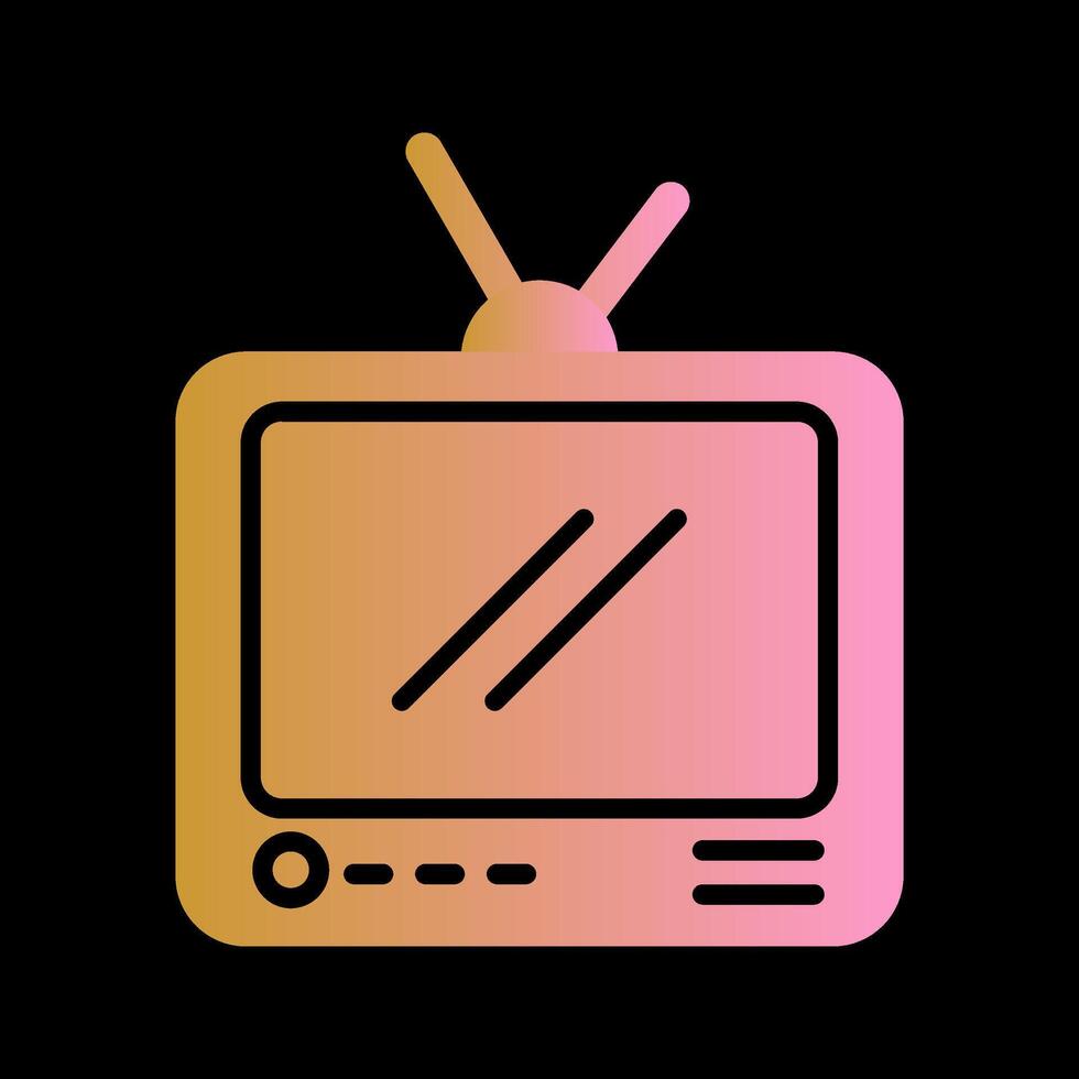 icono de vector de transmisión de televisión