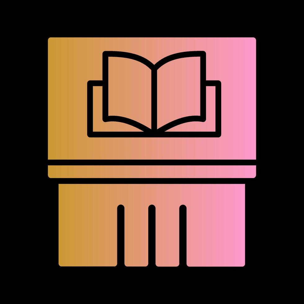 Ancient Book Exhibit Vector Icon