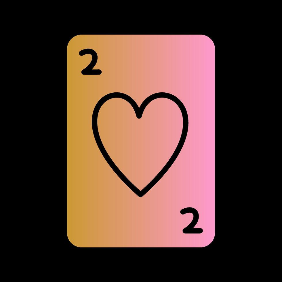 icono de vector de tarjeta de corazones