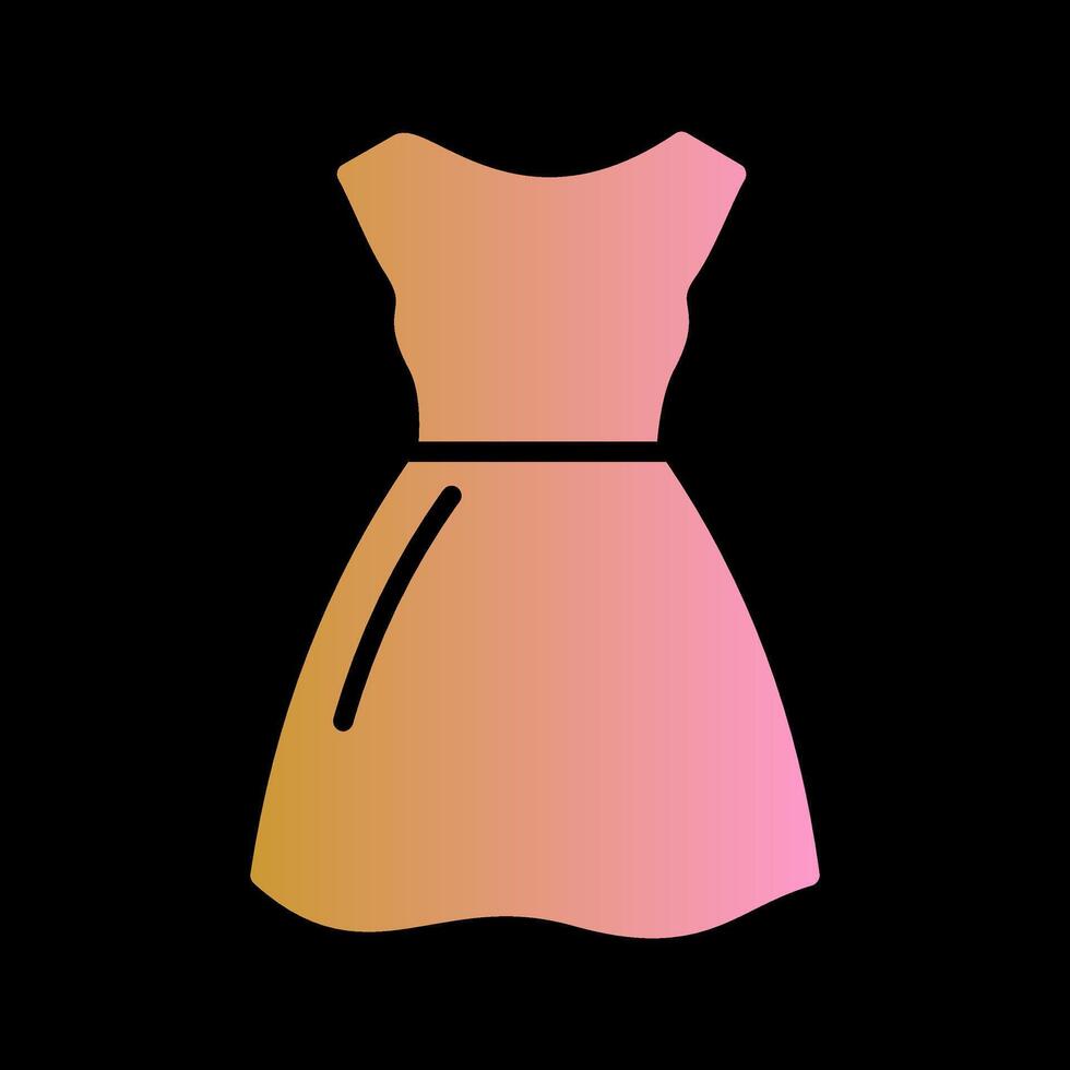 vestido, vector, icono vector