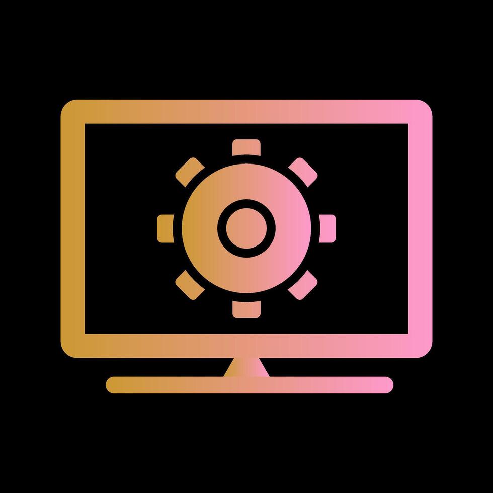 Computer Settings Vector Icon