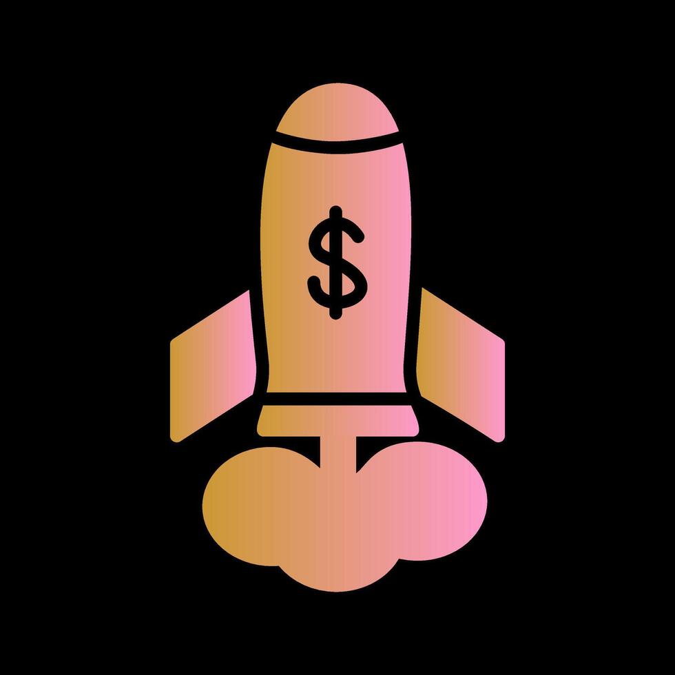 Marketing Rocket Vector Icon