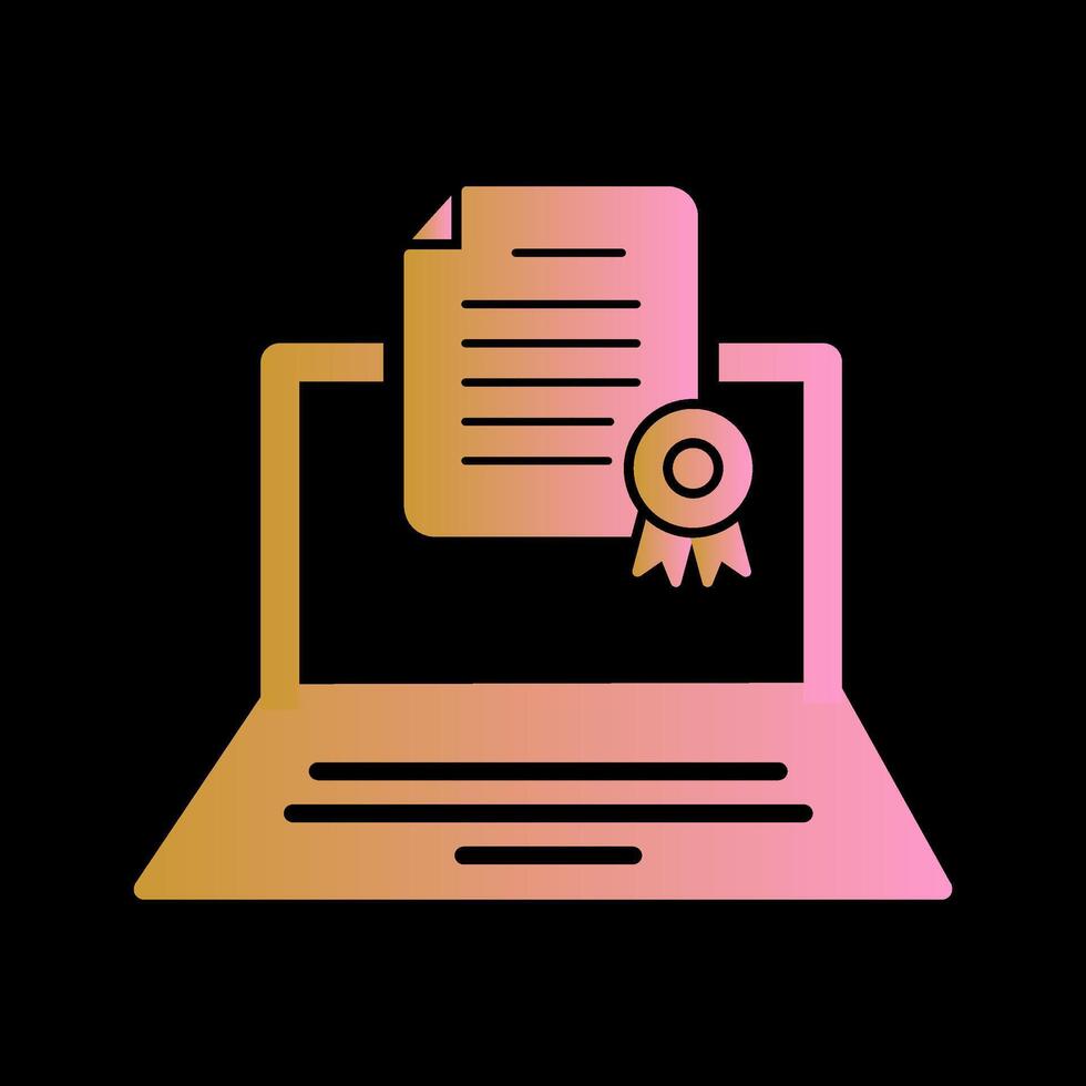 Online Graduation Vector Icon