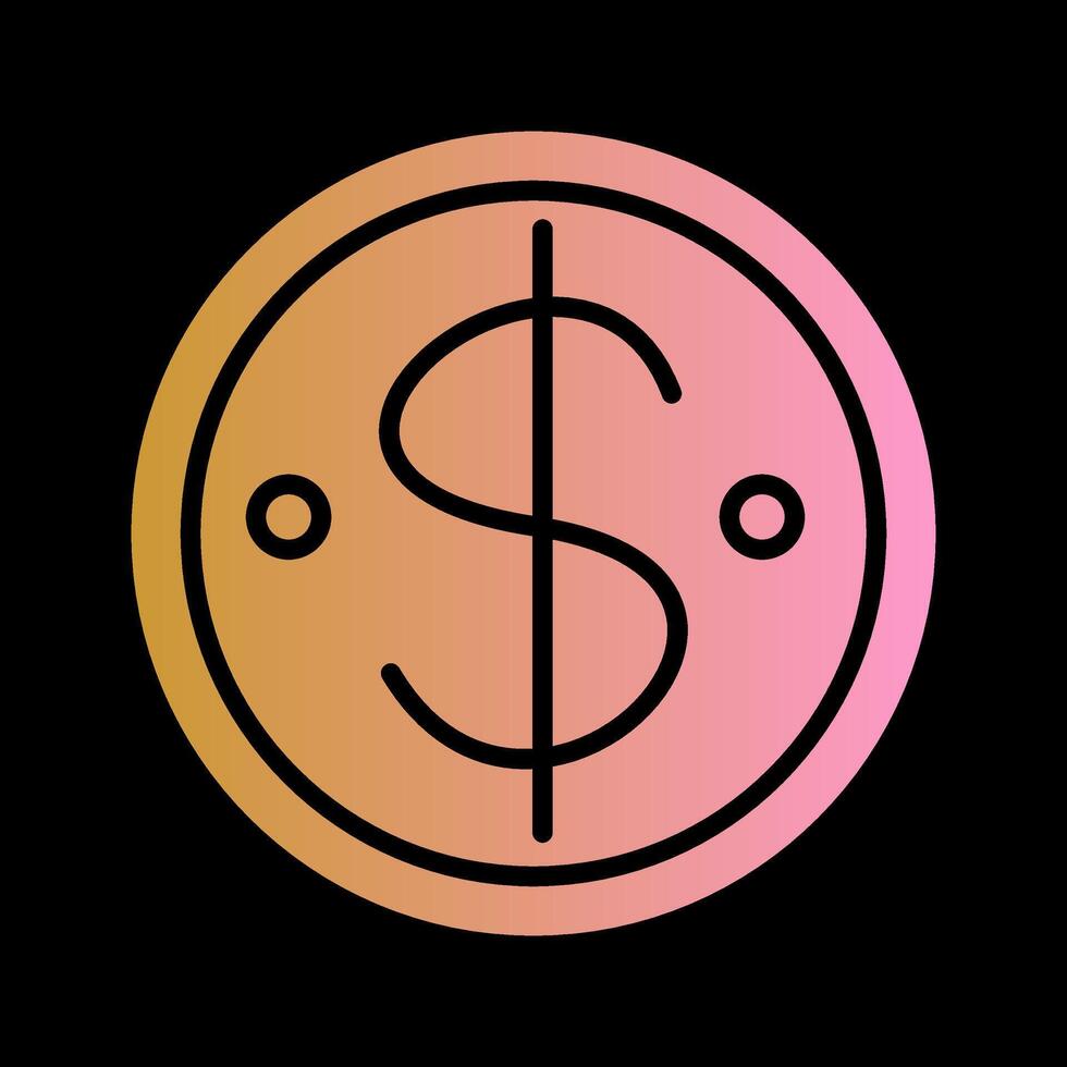 icono de vector de moneda de dólar