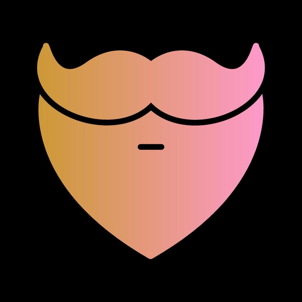 barba y Bigote yo vector icono