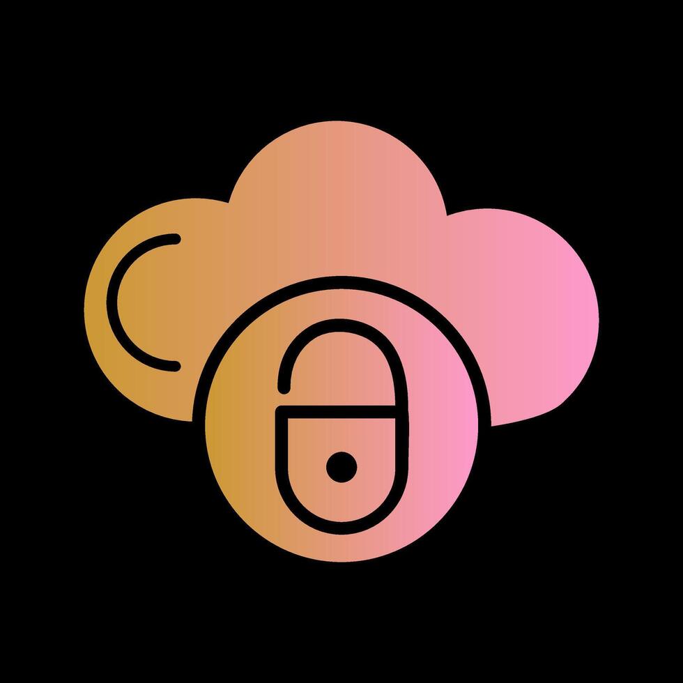 Secure Cloud Vector Icon