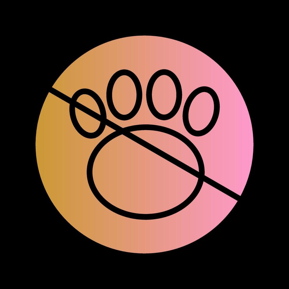 No Pets Vector Icon