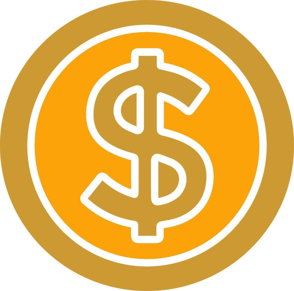 icono de vector de símbolo de dólar