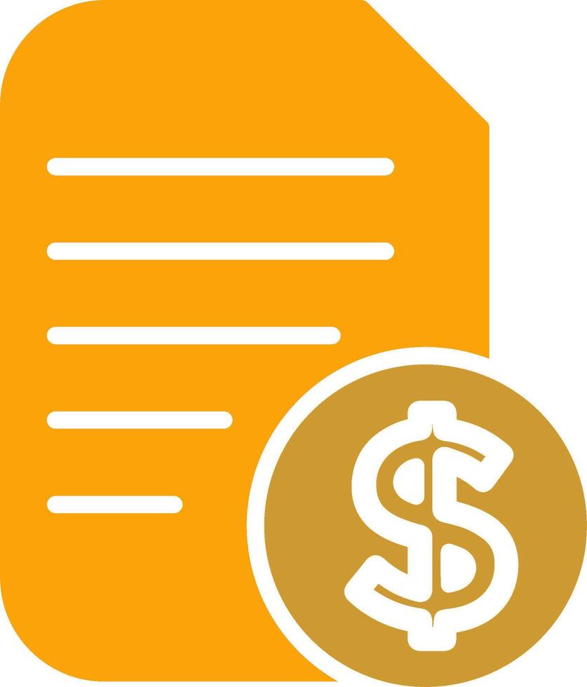 Dollar Document Vector Icon