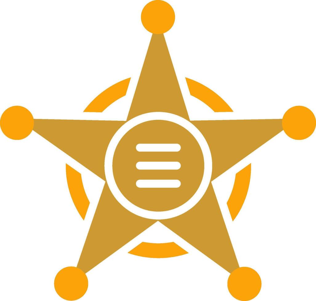 Sheriff Badge Vector Icon