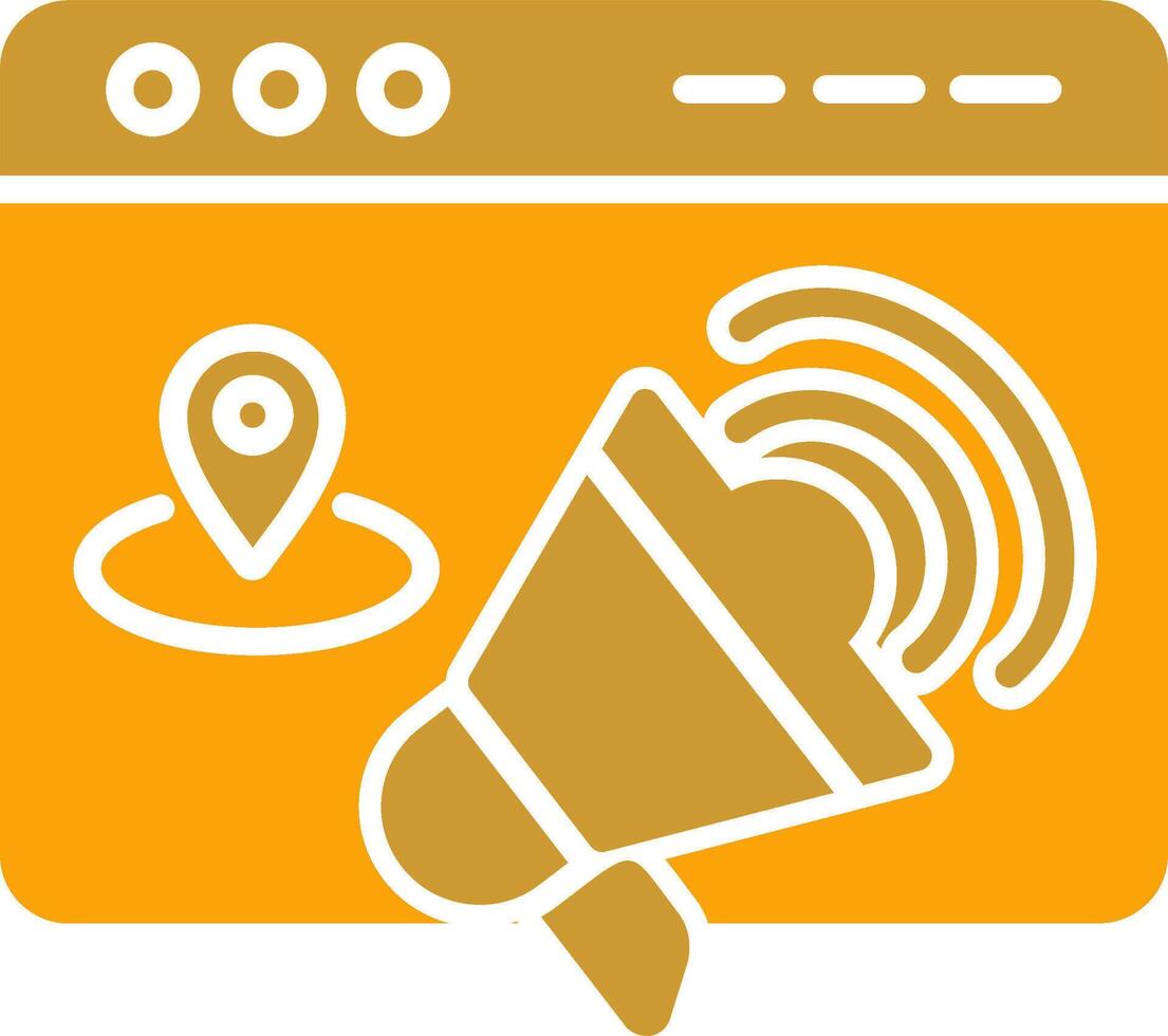 Location Web Advertising Vector Icon