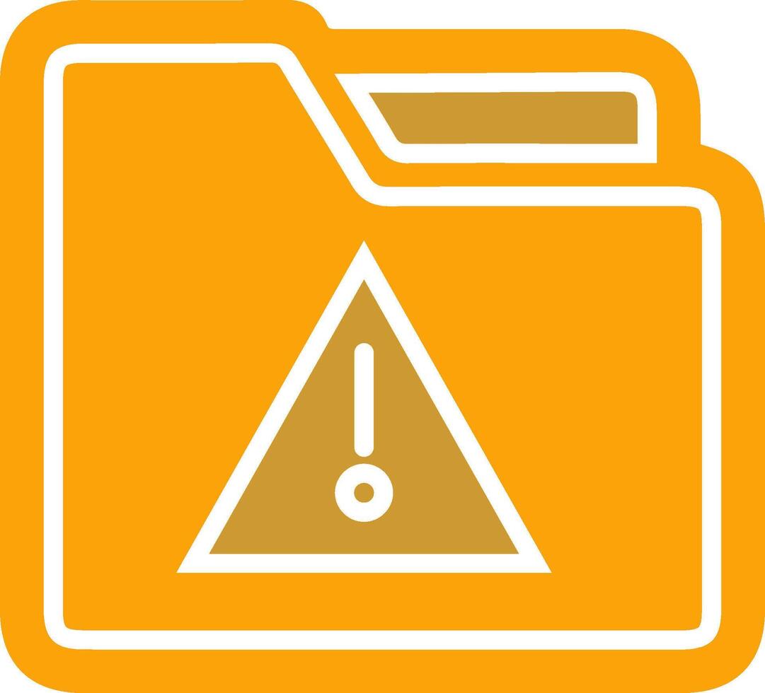 Alert Folder Vector Icon