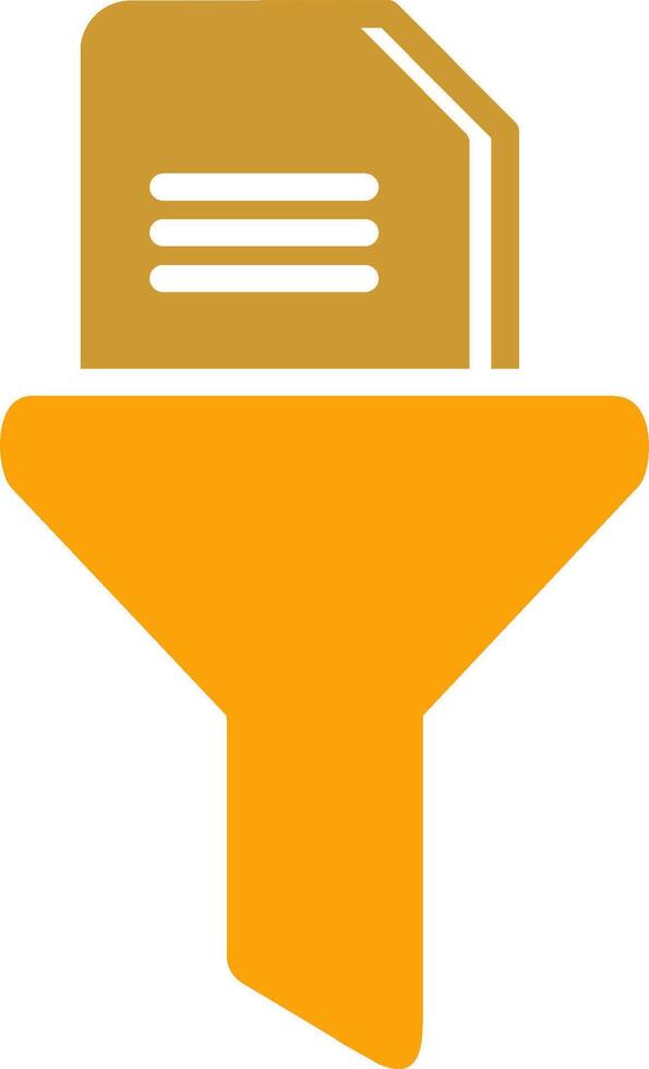 Filtering Document Vector Icon