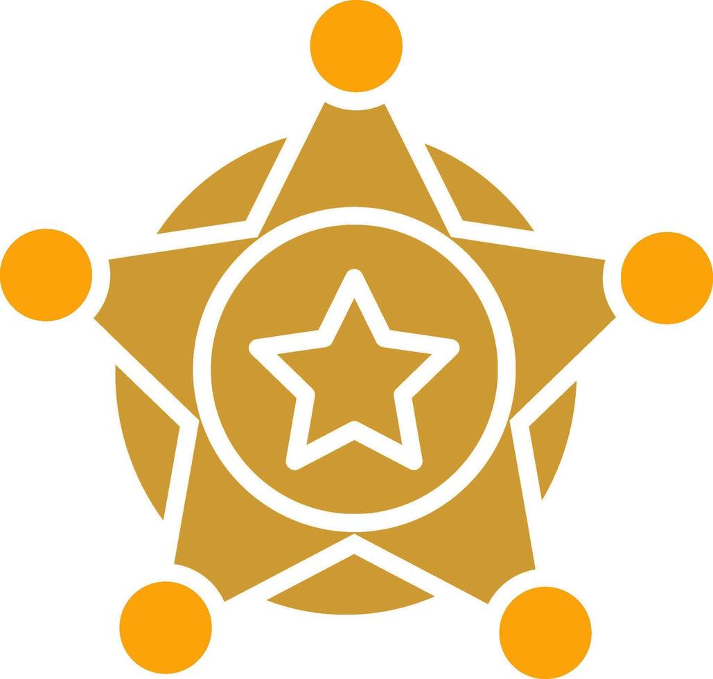 icono de vector de insignia de sheriff