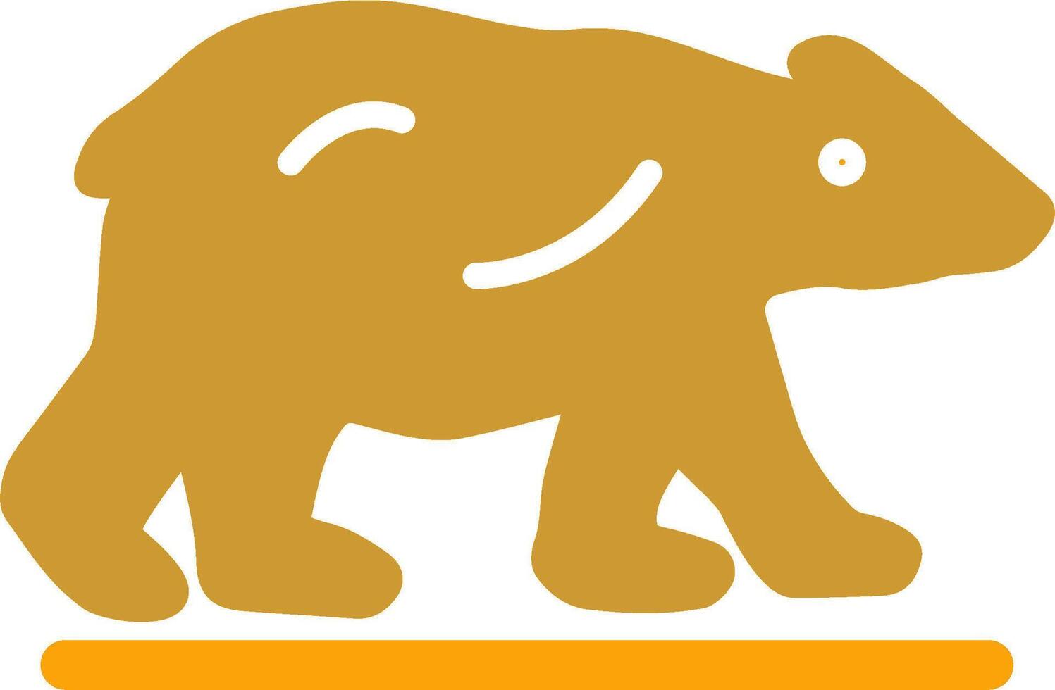 icono de vector de oso polar