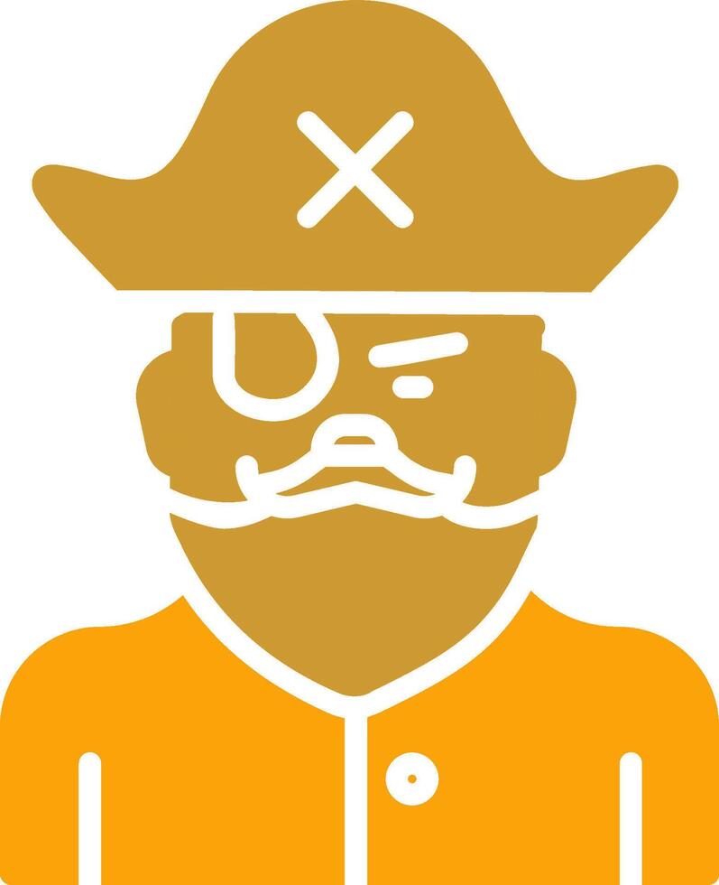 icono de vector de pirata masculino