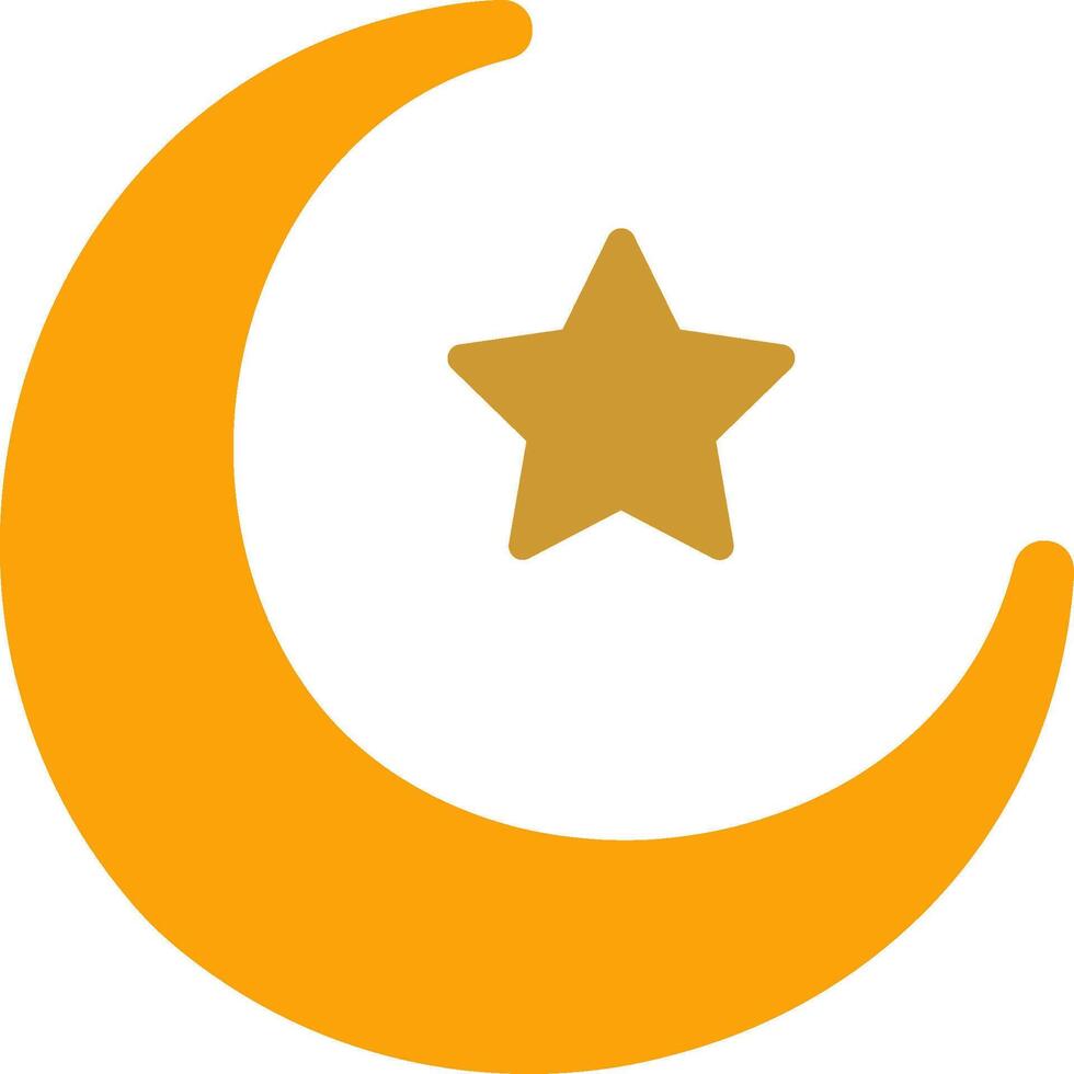 Moon and Star Vector Icon