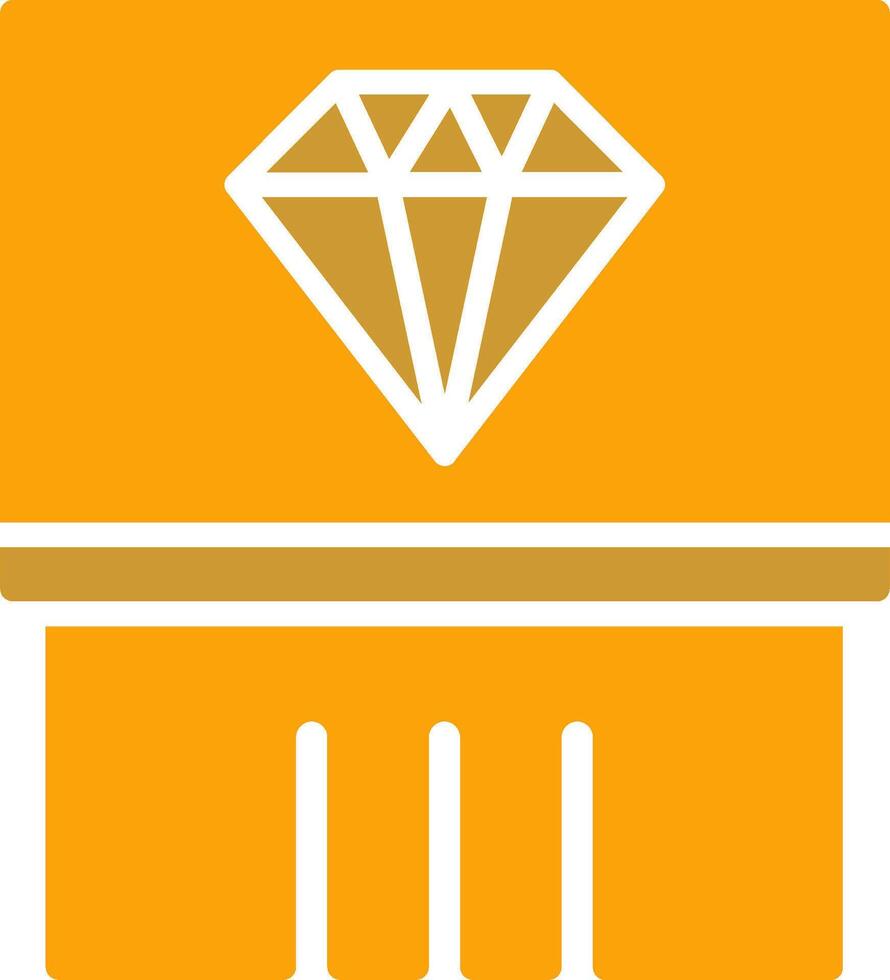 icono de vector de exhibición de diamantes