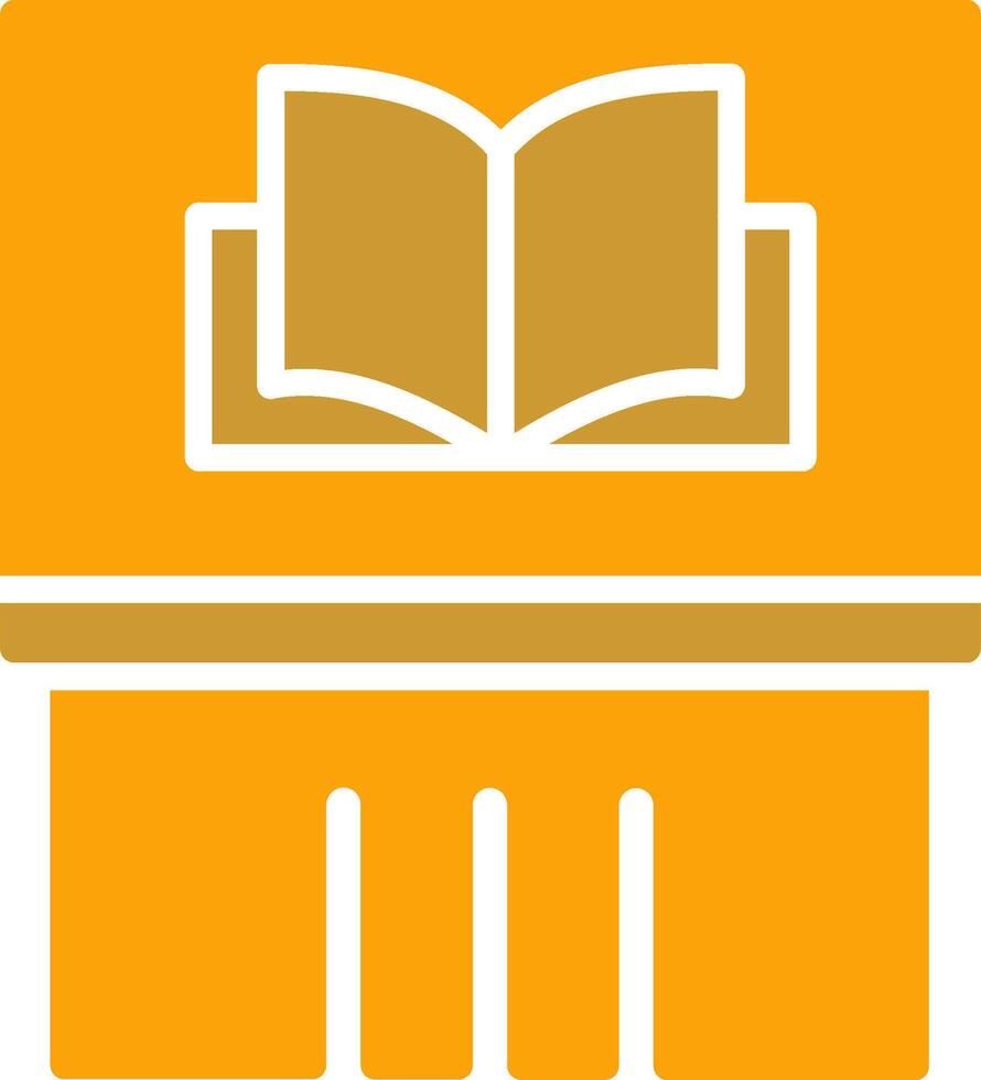 Ancient Book Exhibit Vector Icon