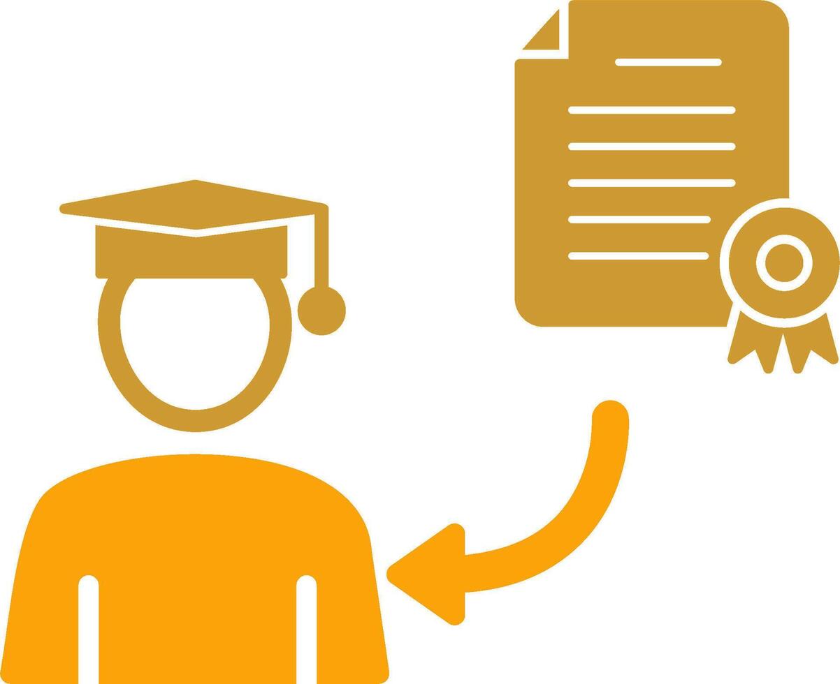 Receiving Diploma Vector Icon