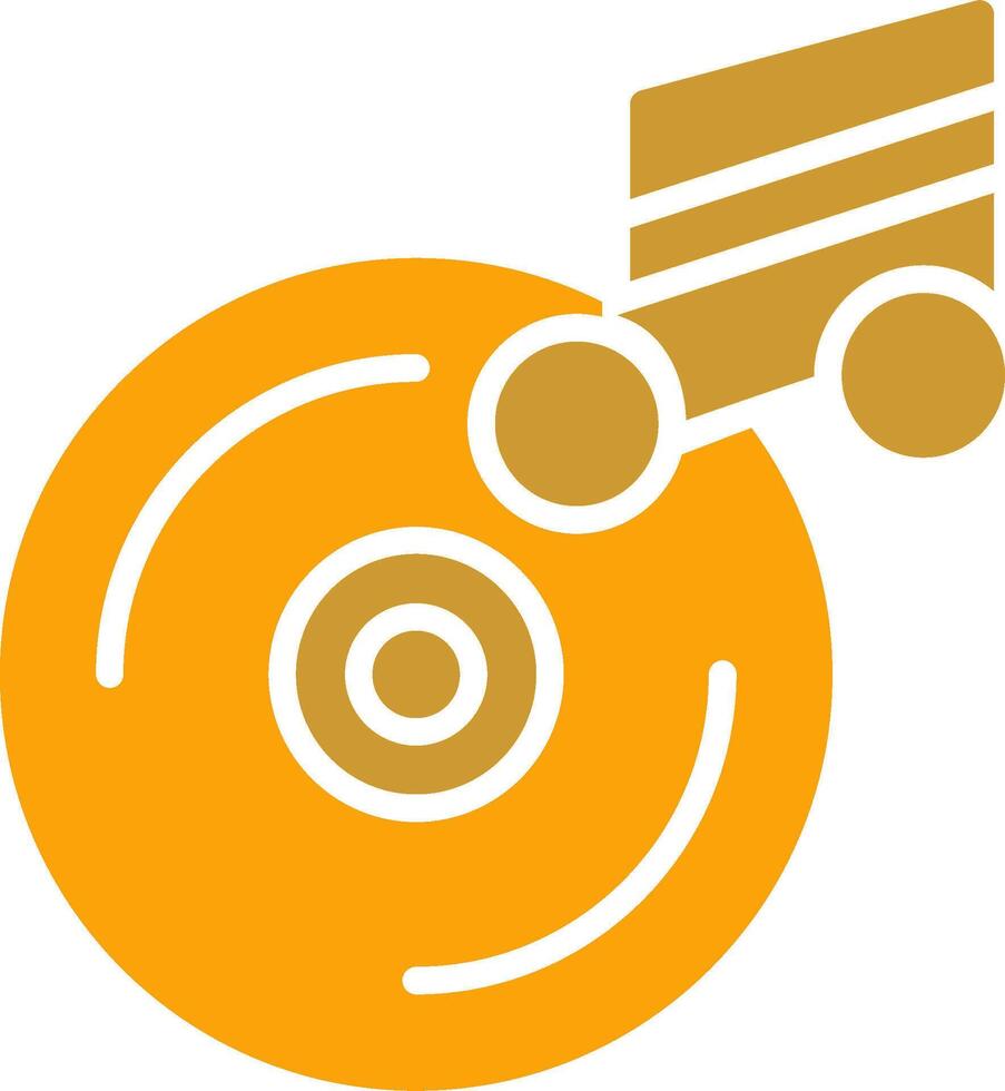 icono de vector de cd de música