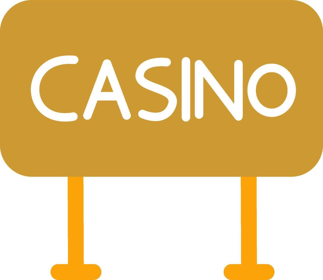 icono de vector de signo de casino