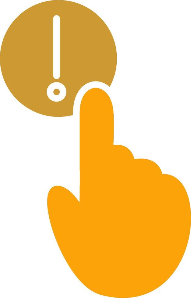 Danger of Hand Press Vector Icon