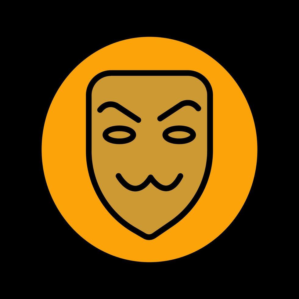 icono de vector de máscara de hacker