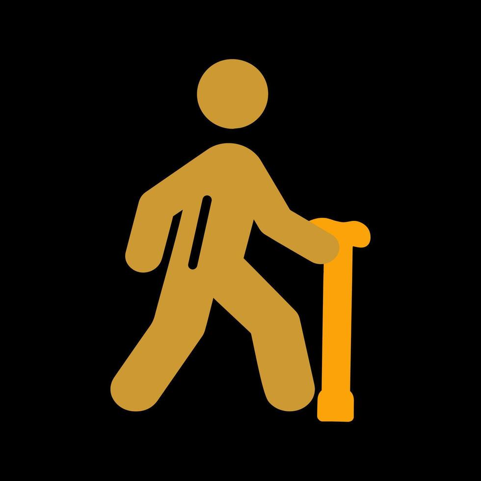 Walking Stick Vector Icon