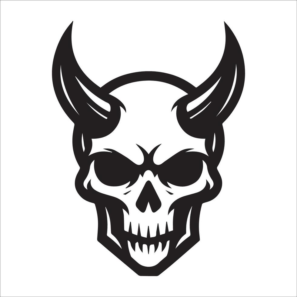 AI generated Devil Skull illustration vector