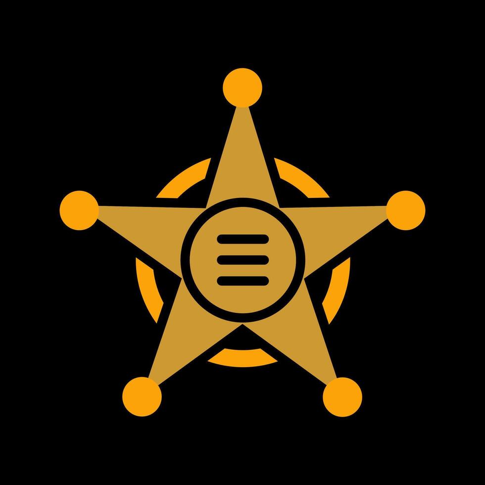 Sheriff Badge Vector Icon