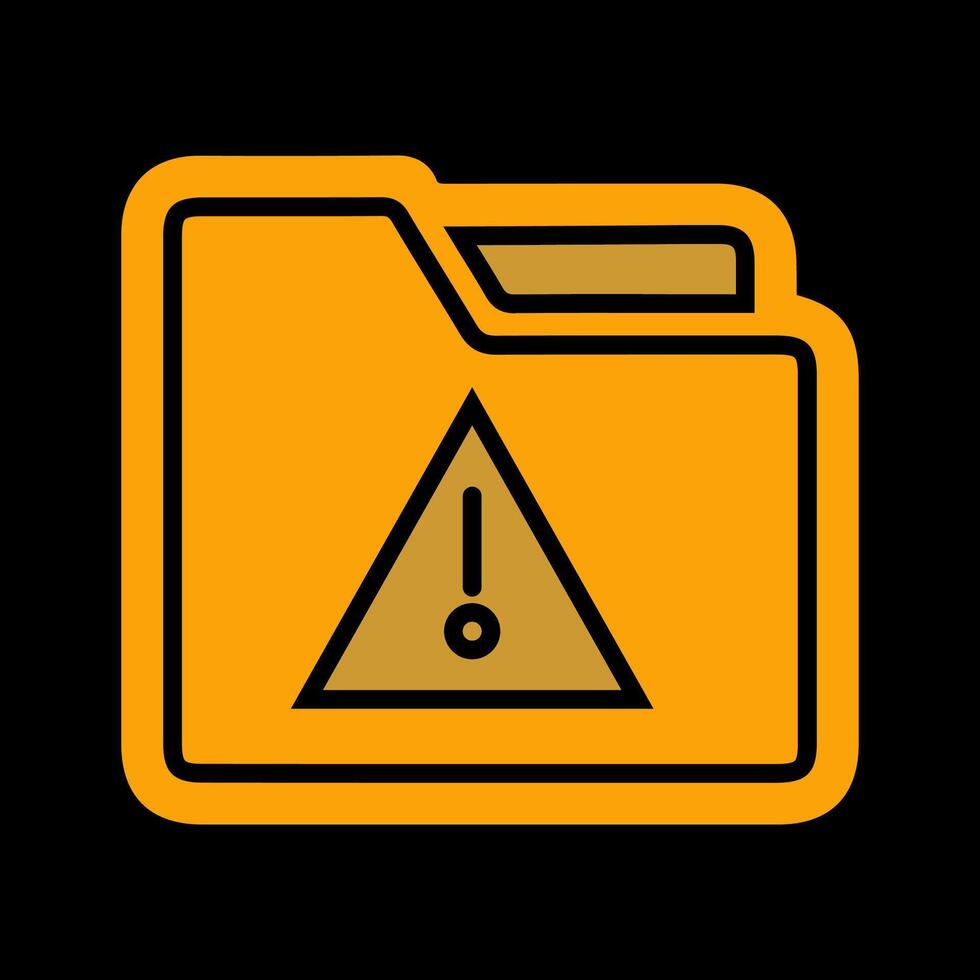 alerta carpeta vector icono