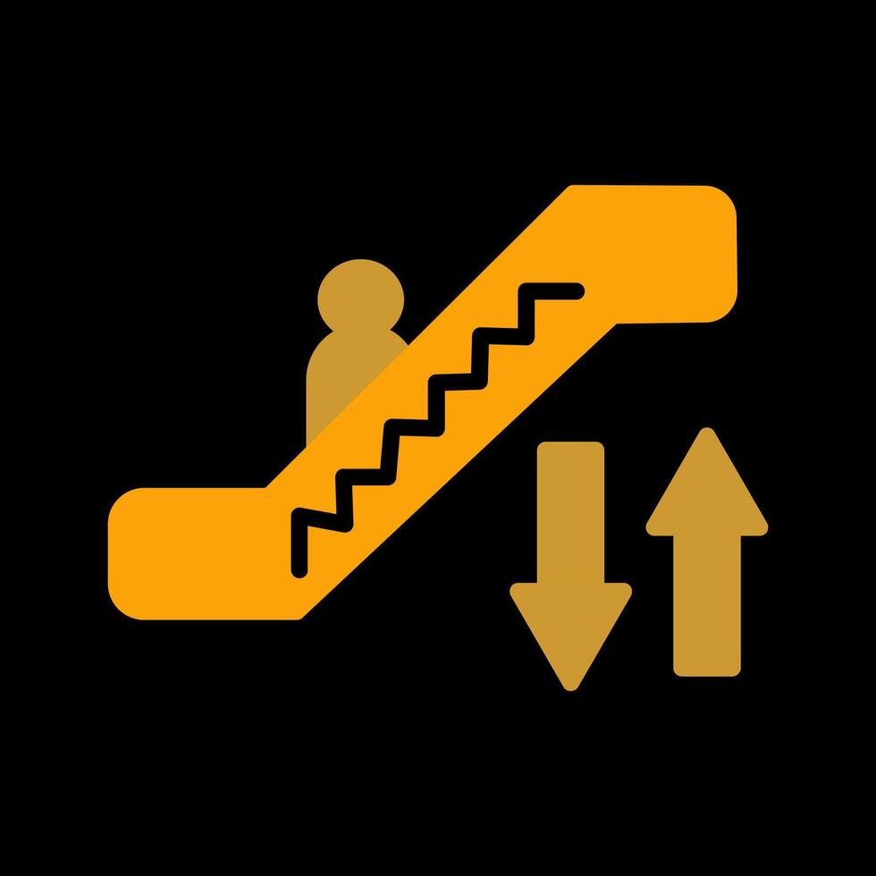 icono de vector de escalera mecánica